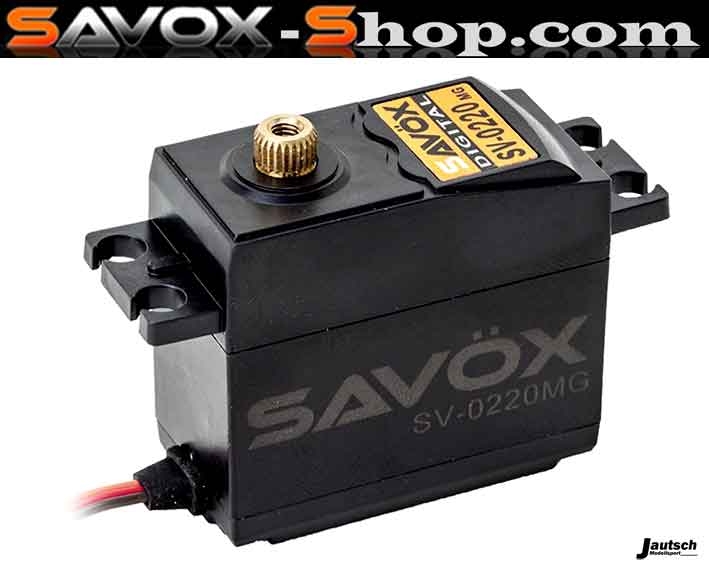 Savox SV-0220MG Standard High Voltage Servo w 25T Aluminum Horn Blue
